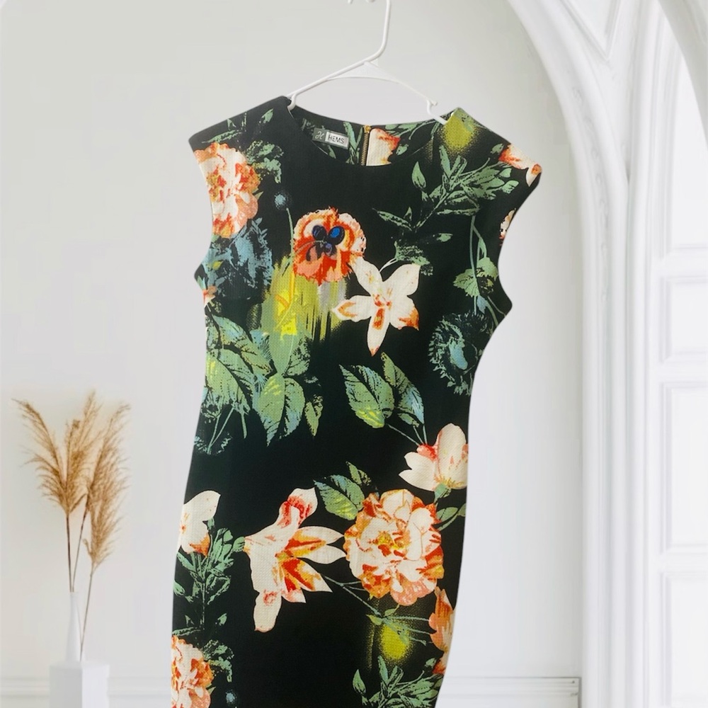 Pink Sheath Midi Dress with Cap Sleeves for Cocktail